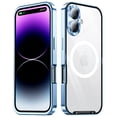 thumbnail image 5 of Plating Matte for iPhone 16 Case, [Drop Protection] [Anti-Fingerprint] Silky Touch Hard PC Back with Non-Slip Metal Edge, Shockproof Case for iPhone 16, Blue, 5 of 12