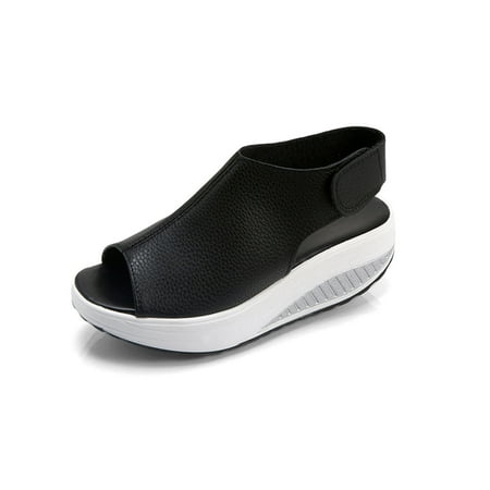

Womens Summer Solid Color Non-slip Wedge Fish Mouth Swing Shoes Shoes Summer Open Toe Slide Sandals Comfortable Flats Flip-Flops Sandal Casual Platforms Wedge Sandals Boho Dressy Heeled Sandals A6