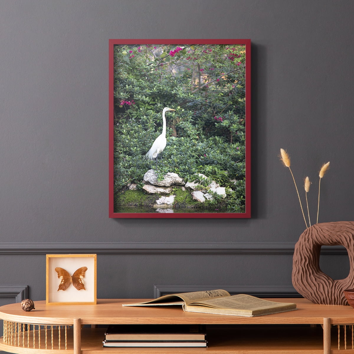 Matisse MDCCCXXI Framed Print in Red Solid Wood 22 x 28 Framed Print