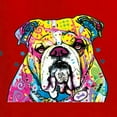 thumbnail image 5 of Wild Bobby Dean Russo Neon Colorful Pug Dog The Bulldog Dog Lover Women Graphic Long Sleeve Tee, Red, Small, 5 of 5