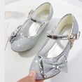 thumbnail image 7 of Fesfesfes Girls Sequined Toe Cap Shoes Princess Style High Heels for Parties,Glitter Dress Shoes for School Performances,Cute Low Heel Sandals(Silver,12 Years), 7 of 7