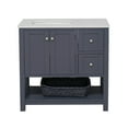 thumbnail image 5 of Lakeshore 36" Bathroom Vanity with Marine Gray Cabinet and Engineered White Top, 5 of 6