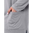 thumbnail image 7 of Wright's Women's Plus Size Long Sleeve Open Front Pocket Jersey Duster Cardigan, 1X-5X, 7 of 7