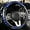 B, variant on Fashion Breathable Non-slip Sporty Leather Steering Wheel Cover, Universal 15 Inch Leather Steering Wheel Cover