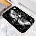 thumbnail image 6 of 1pc Skull Moth with Astrological Absorbent Non-Slip Bathroom Thickened Flannel Rug Decor,Soft,Quick Drying,Suitable For Indoor/outdoor Use,Bathrooms,Bedrooms,Kitchens,Terrace,Laundry Rooms,16"x24", 6 of 9