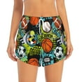 thumbnail image 2 of Xecao's Balls for a double-layer running short for women, perfect for gym, tennis, and more, featuring a convenient pocket., 2 of 9