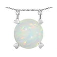 thumbnail image 2 of Star K� Round 7mm Genuine Opal Stackable Mothers Hearts Pendant, 2 of 9