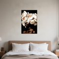 thumbnail image 2 of ZHONGYUTONG African American Wall Art White Painting Bloom Flower on Black Women Head Canvas Prints Africa Girl Portrait Pictures Framed Modern Home Decor (24.00" x 36.00"), 2 of 5