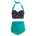 thumbnail image 1 of asdoklhq Plus Size Swimsuit for Women,Polka Dots Swimwear Has a Chest Pad No Steel Support Beachwear, 1 of 9