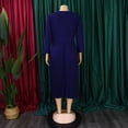 thumbnail image 5 of AURA Elegant Pleated Midi Dress With Belt High Waist Solid Color Zipper Work Office Style, 5 of 10