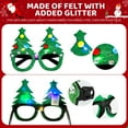 thumbnail image 3 of Amaopus 12 Pcs Christmas Party Glasses, Christmas  Light Up Glasses Glitter, Holiday Party Glasses Frames, Christmas Decoration Accessories Costume Eyeglasses for Christmas Parties Holiday Favors, 3 of 7