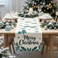 thumbnail image 4 of Hvmvliv 12x71 Inch Christmas Linen Table Banner with Festive Holiday Patterns for Dining Table Home Party Table Runners Decoration Multicolor, 4 of 6