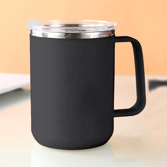 Stainless Steel Coffee Mug, Insulated 500ml Travel Tumbler with Lid and Handle, Double Wall Vacuum Leak Proof Thermal Cup for Office, Home, Commute