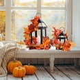 thumbnail image 2 of Fall Decorations for Home, LED Candle Lantern Decorative Indoor & Outdoor, Set of 2 Vintage Hanging Lanterns Fall Decor with Pumpkin Maple Vine for Patio Front Porch Thanksgiving, 2 of 6