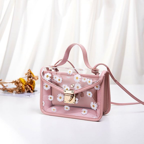 Little Daisy women's bag summer transparent mother-in-law bag shoulder bag mobile phone bag