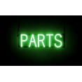 thumbnail image 1 of SpellBrite PARTS LED Sign for Business. 20.7" x 6.3" Green PARTS Sign Has Neon Sign Look With Energy Efficient LED Light Source. Visible from 500+ Feet, 8 Animation Settings., 1 of 4