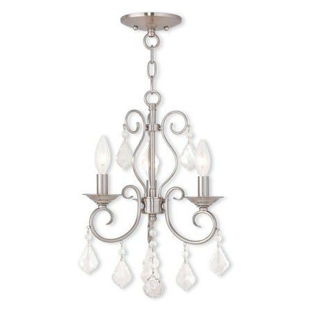 Livex Lighting Donatella 3 Light Convertible Mini Chandelier Ceiling Livex Lighting Donatella 3 Light Convertible Mini Chandelier Ceiling Mount