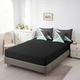 thumbnail image 4 of YST Turquoise Triangle Twin Size Bed In A Bag 7 Piece Teal Dark Gray And Light Grey Comforter Set,Patchwork Geometry Bedding Comforter Sets Modern Abstract Sheet Set With Comforter, 4 of 5