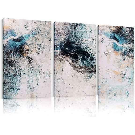 3 Piece Abstract Module Canvas Wall Art Simplicity Hanging Painting for Living Room Bedroom Office, 12x16 Inch with Inner Framed Canvas Prints Wall Decor Contemporary Watercolor Home Artwork
