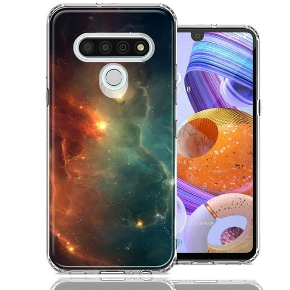 MUNDAZE For LG Stylo 6 Nebula Design Double Layer Phone Case Cover