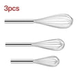 thumbnail image 1 of 3pcs Stainless Steel Whisk Rust-proof Wire Set Egg Beater Manual Sturdy Kitchen Egg Whipper, 1 of 1
