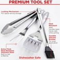 thumbnail image 2 of BBQ Grilling Accessories - Fathers Day Gifts for Dad - Heavy Duty Barbecue Grill Tools Utensils Set for Outdoor Grill with Spatula, Fork, Brush, Tongs Grilling Gift for Men Him Husband, 2 of 6