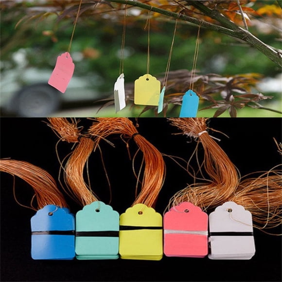 Xihbxyly Etiquetas de Jardín, Etiquetas Colgantes de Plástico, Reutilizables y Duraderas, Fáciles de Limpiar, Perfectas para Mini Invernaderos, Juego de 100 Piezas, Tamaño 3,6 X 2,5 Cm, Diseño de Tir