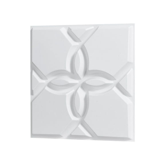 3D Wall Panels 33-Pack 11.81 x 11.81'' PVC 32 Sq.Ft Floral White