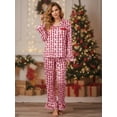 thumbnail image 5 of Rdhnmea Mommy and Me Christmas Pajamas Set Bow Gingerbread Man Print Long Sleeve Shirt with Pants Xmas Sleepwear Loungewear, 5 of 9