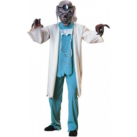Set includes mask with hair, overcoat with attached shirt and pants.  Adult Costume - Standard
