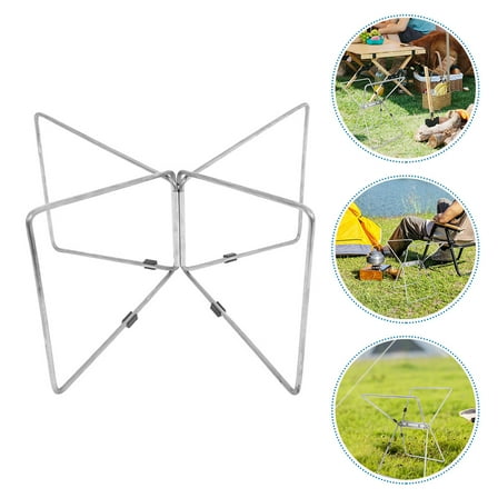 SWETRACE 1Pcs Stainless Steel Folding Camping Box Stand for Outdoor Enthusiasts 8.45X8.45X7.47in