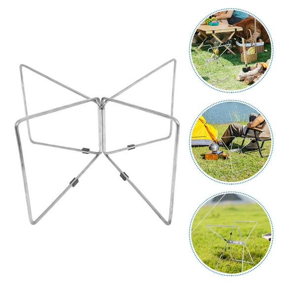 SWETRACE 1Pcs Stainless Steel Folding Camping Box Stand for Outdoor Enthusiasts 8.45X8.45X7.47in