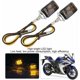 thumbnail image 4 of Lámpara de señal de giro para motocicleta, 2 piezas Universal para motocicleta Mini luces LED amarillas de señal de giro Accesorio para automóvil(Negro ahumado), 4 of 5