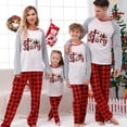 thumbnail image 2 of Pijamas familiares a juego de Navidad, True Jesus Story, pantalones a cuadros, conjunto de pijamas, 2 of 4