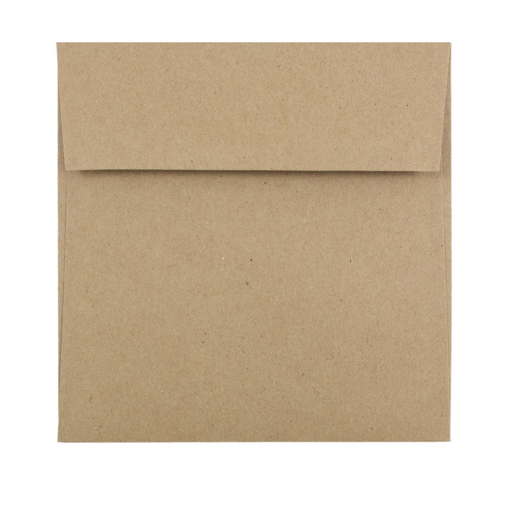 JAM 5.5 x 5.5 Square Envelopes, Brown Kraft, 50/Pack, Brown Kraft