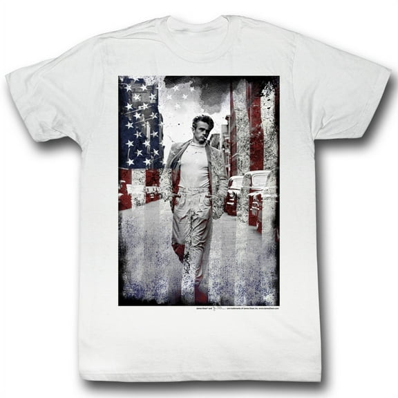 James Dean American White Adult T-Shirt