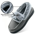 thumbnail image 3 of DL Womens Fuzzy Warm Moccasin Slippers Memory Foam Soft Fluffy Winter House Shoes Slippers, 3 of 6