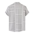 thumbnail image 4 of Penkiiy Men Casual Buttons Beach Non-positioning Print Turndown Short Sleeve Shirt Blouse L White, 4 of 9