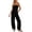 Black, variant on Summer Jumpsuits Womens Casual Strapless Overalls Romper Playsuit Suspender Trousers Off The Shoulder Sleeveless Outfits With Pockets