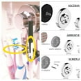 thumbnail image 6 of Toothbrush Holder Suction Cup, Mirror, Tile, Wall mounted, Does NOT Fall Bathroom Organizer stainless steel silver, 6 of 6