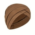 thumbnail image 2 of 2Pcs Chemo Cancer Beanies Turbans Hats Cap Twisted Hair Cover Headwrap Turban Headwear for Women, 2 of 5