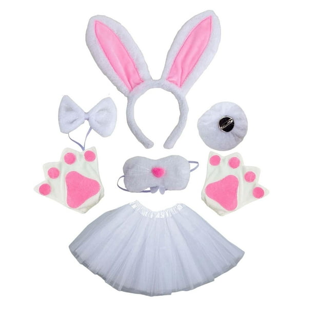 Conjunto De Disfraz De Conejito, Diadema Con Orejas De Cosplay Para Fiestas Temáticas De Pascua, Carnaval