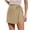 Khaki, variant on Purcolt Women's Wrap Skort with Built-In Shorts, High Waist Pull-On Mini Length A-Line Athletic Shape Lightweight Stretch for Tennis Golf and Everyday Wear