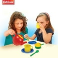 Kidzlane Kids Play Tea Set, 15+ Durable Plastic Pieces, Real Playset