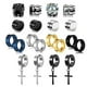 thumbnail image 3 of Pendientes de tuerca de acero inoxidable para hombre y mujer, juego de pendientes con clip sin perforación, pendientes magnéticos, pendientes con clip, aro cruzado negro, 3 of 5