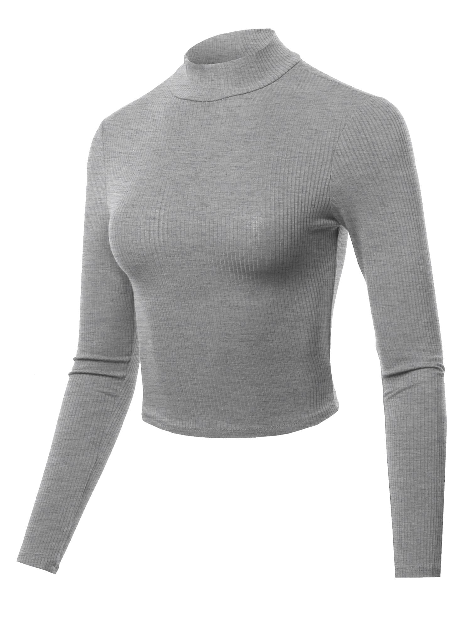 Download FashionOutfit - FashionOutfit Women's Solid Ribbed Mock ...