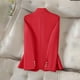 thumbnail image 4 of Blazer de mujer de manga larga con solapa de color sólido, chaqueta de traje informal, top de poliéster para mujer, 4 of 4