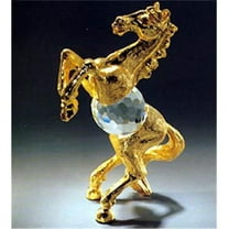 Asfour Crystal 616-37G 3.93 L x 5.78 H in. Crystal Horse Animals Figurines