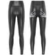 thumbnail image 3 of Pantalones de cintura alta con estampado de mano de esqueleto para mujer, mallas elásticas de piel sintética, ropa para discoteca y discoteca, pantalones de cuero con Control de barriga, 3 of 5