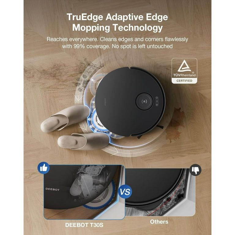 ECOVACS DEEBOT T30S Combo Complete Robot Vacuum and Mop, 11000Pa